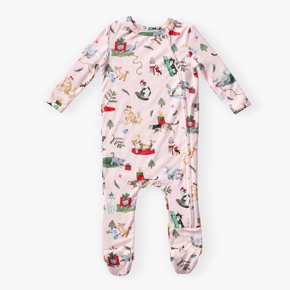 Pottery Barn Holiday Cats Baby Pajama 9-12 Months